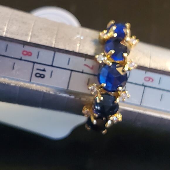 Anthropologie Gradual Cubic Zirconia blue size 7 New with tags - Picture 7 of 8